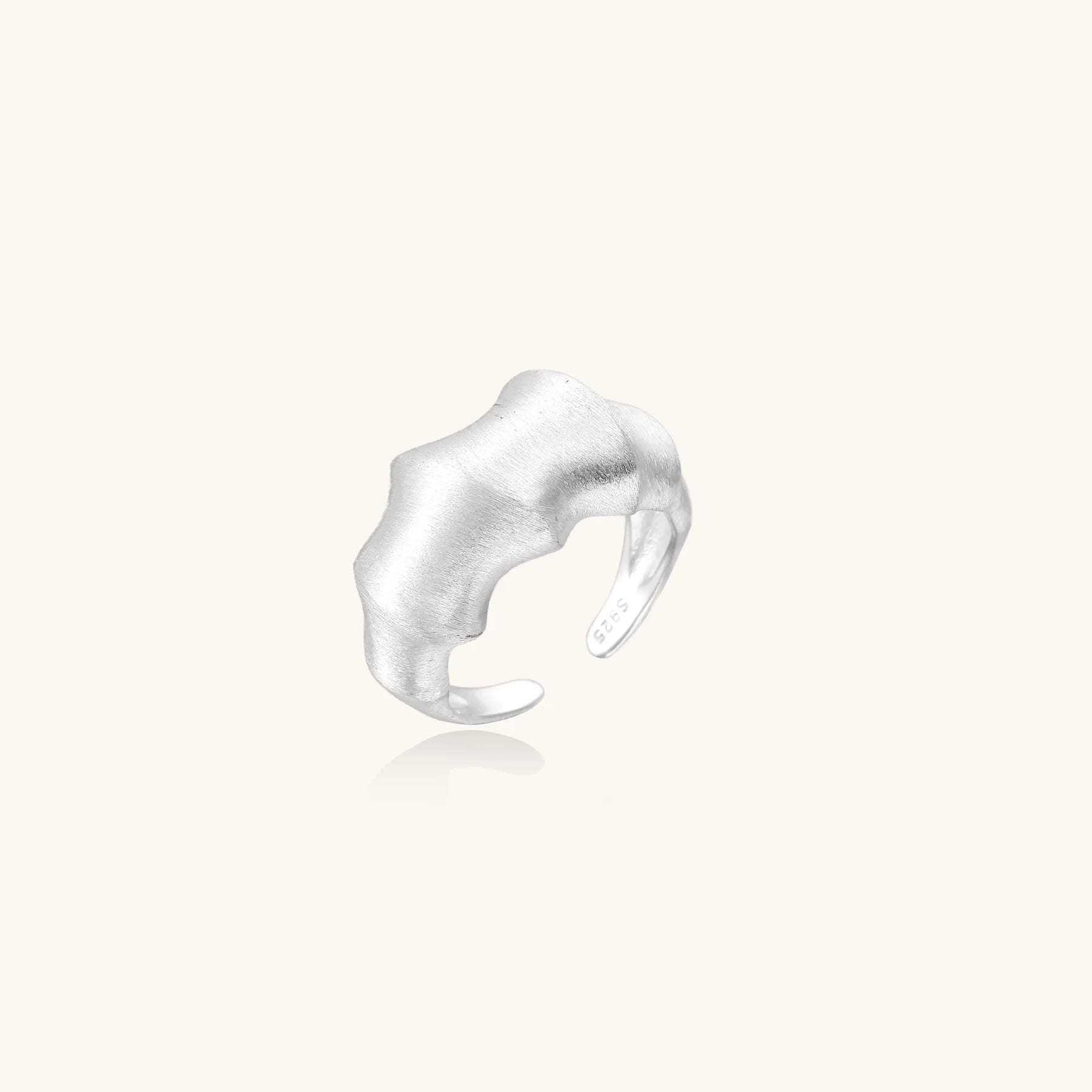 Liquid Silver Statement Ring